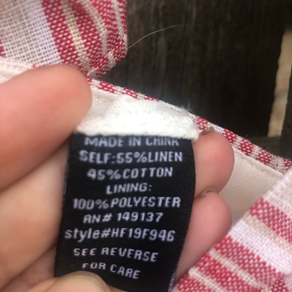 HYFVE striped cropped linen blend jumpsuit! - Picture 6 of 6